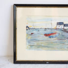 Seascape with Sailboat Watercolor Painting - elsie green - art