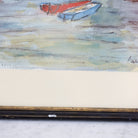 Seascape with Sailboat Watercolor Painting - elsie green - art