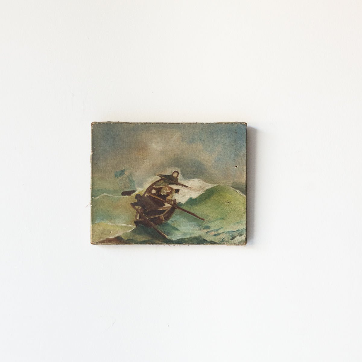 Seascape With Small Boat Oil Painting - elsie green - Art