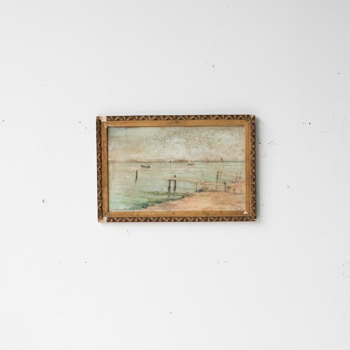 Seascape with Wooden Pier - elsie green - Art