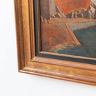 Seaside Village Oil Painting - elsie green - art