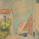 Seaside Village Watercolor Painting - elsie green - Art