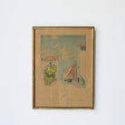 Seaside Village Watercolor Painting - elsie green - Art
