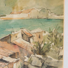 Seaside Village Watercolor Painting - elsie green - Art