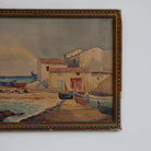 Seaside Village Watercolor Paintings - elsie green - art