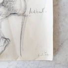 Seated Figure Charcoal Drawing - elsie green - art