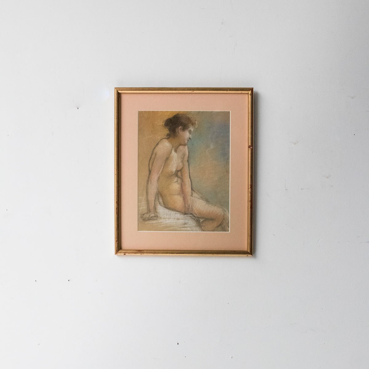 Seated Nude Pastel Drawing - elsie green - Art