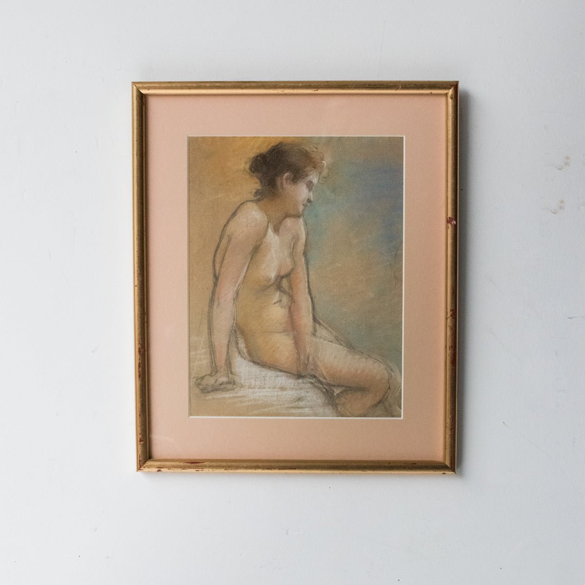 Seated Nude Pastel Drawing - elsie green - Art