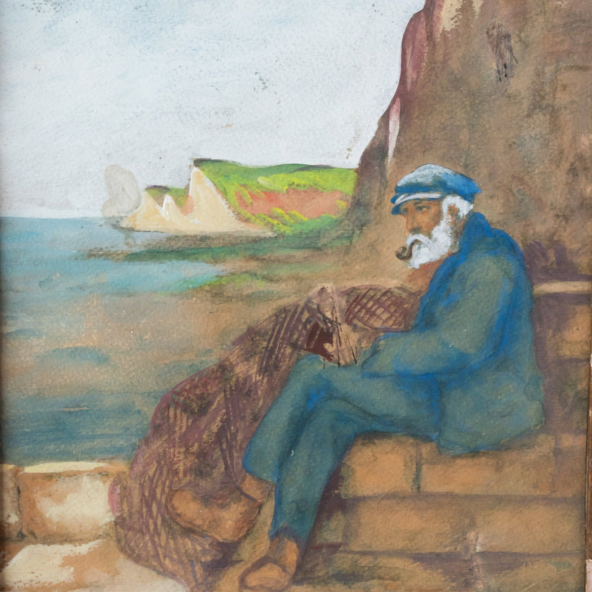 Seated Sailor in Pastel | Dated 1949 - elsie green - art