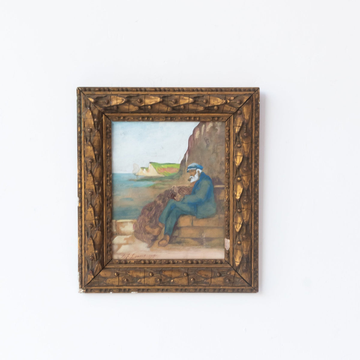 Seated Sailor in Pastel | Dated 1949 - elsie green - art