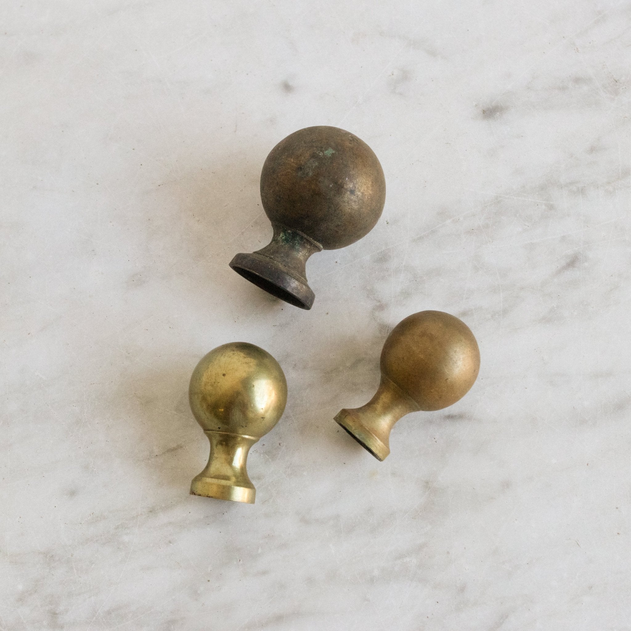 Set Of 9 Brass Knobs - elsie green - decor