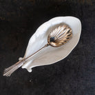 Shell Serving Spoon and Leaf Spoon Rest - elsie green - the french kitchen