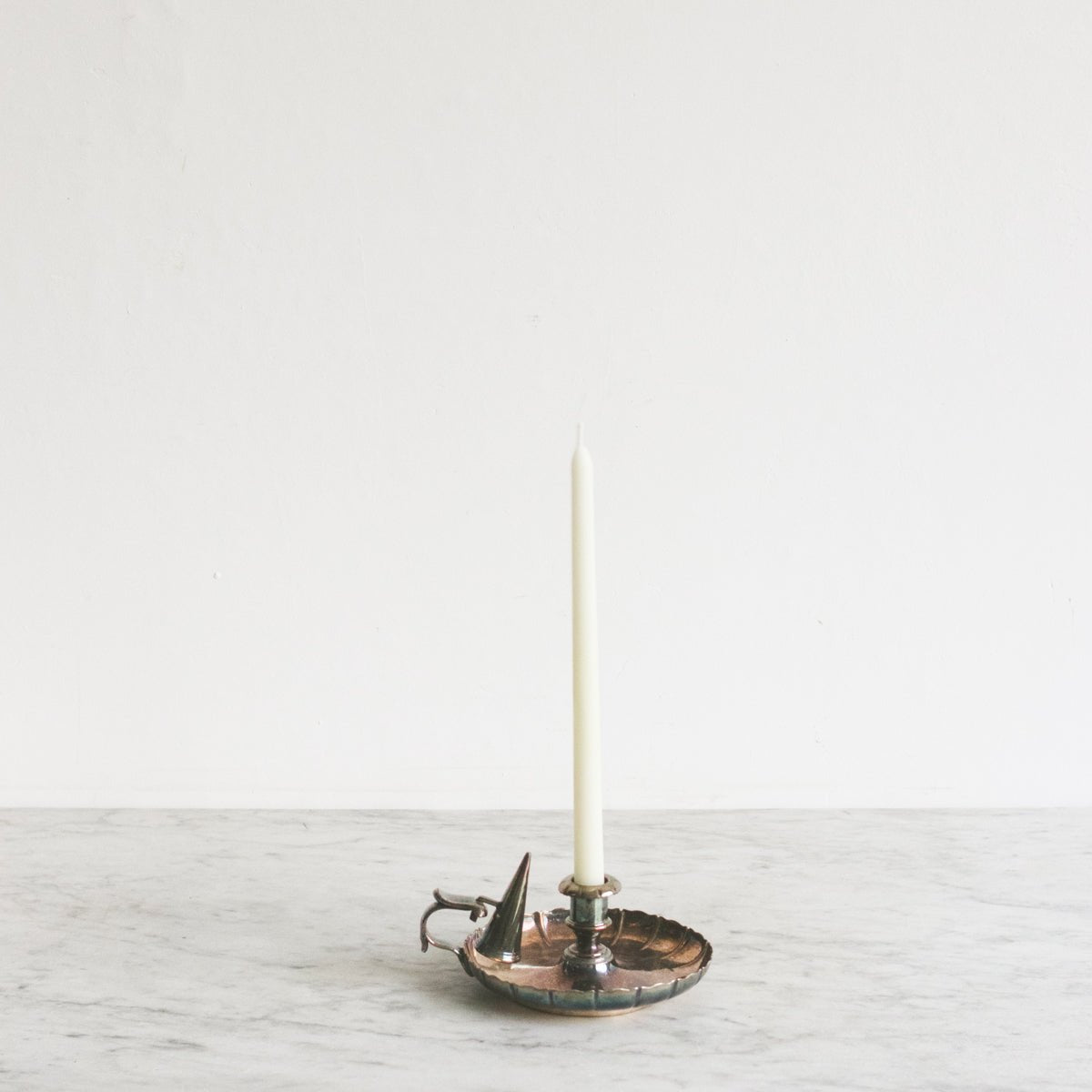 Silver Chamber Candlestick With Snuffer - elsie green - decor