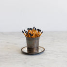 Silver Match Caddy with Silver Coaster - elsie green - Decor
