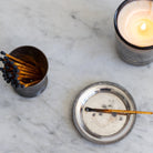 Silver Match Caddy with Silver Coaster - elsie green - Decor