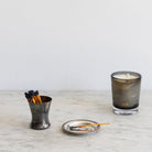 Silver Match Caddy with Silver Coaster - elsie green - Decor