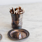 Silver Match Caddy with Silver Coaster - elsie green - Decor
