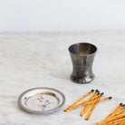 Silver Match Caddy with Silver Coaster - elsie green - Decor