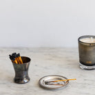 Silver Match Caddy with Silver Coaster - elsie green - Decor