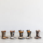 Silver Match Caddy with Silver Coaster - elsie green - Decor