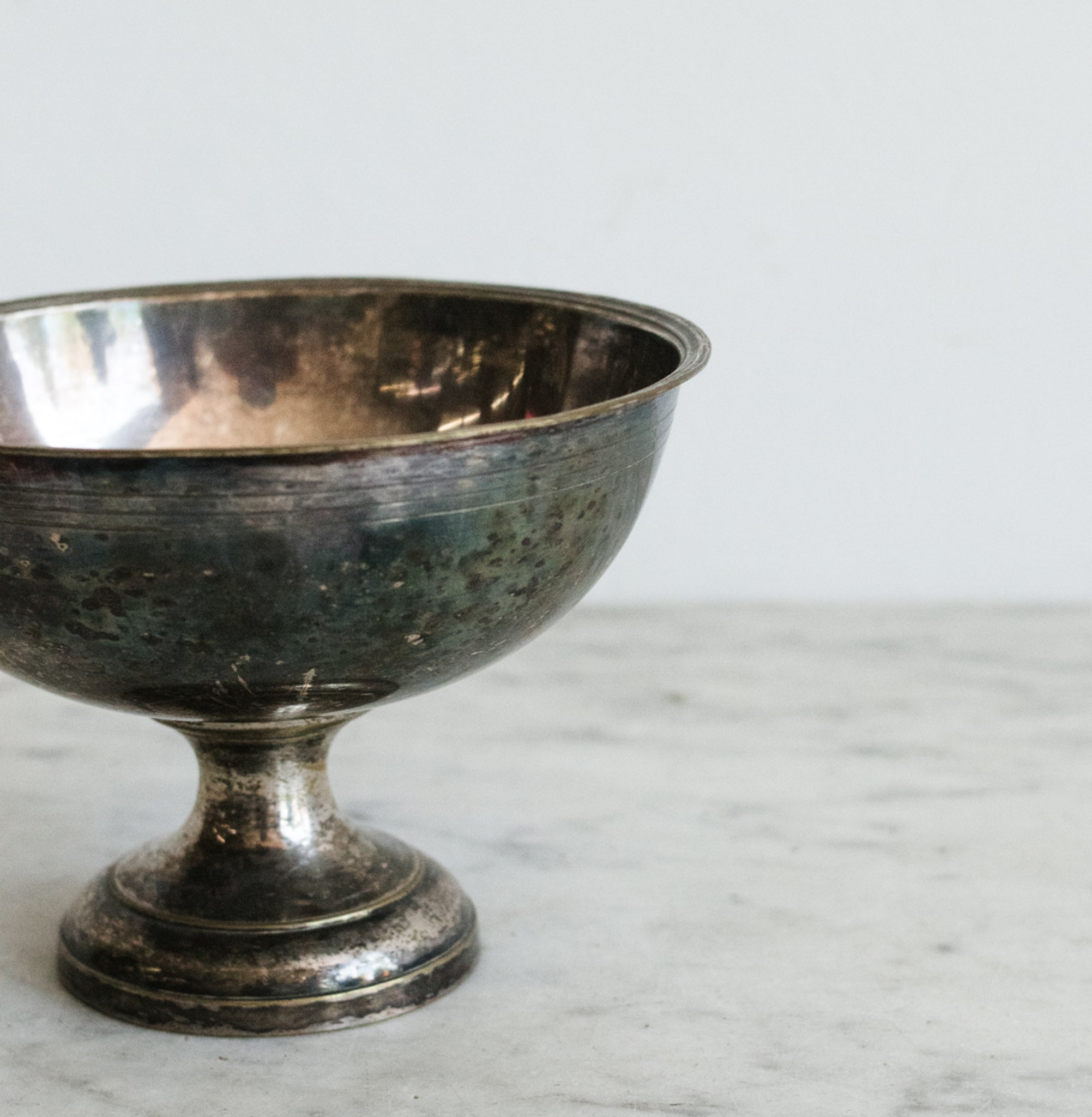 Silver Pedestal Bowl - elsie green - the french kitchen