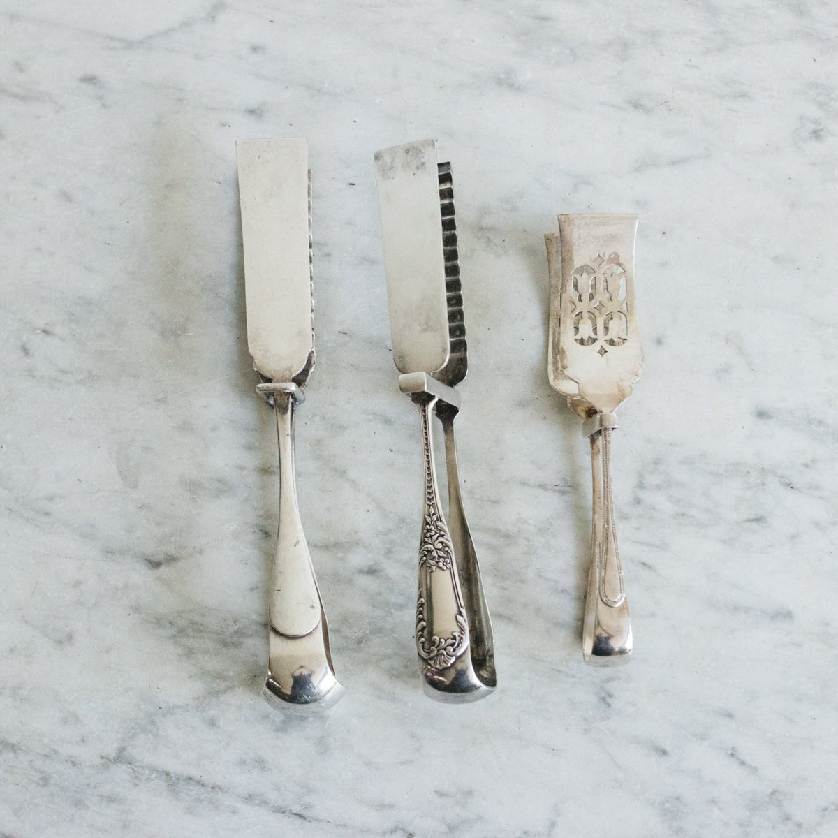 Silver Plated Pastry Tongs - elsie green - the french kitchen