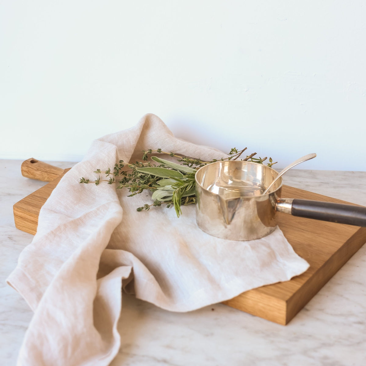 Silver Sauce Warmer with Silver Spoon - elsie green - the french kitchen