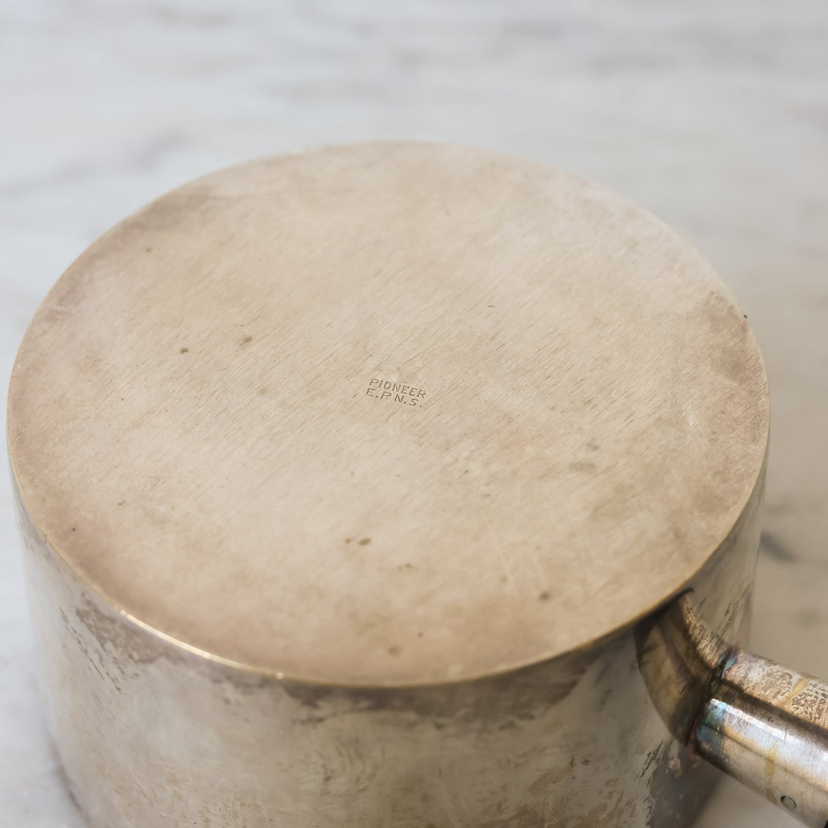 Silver Sauce Warmer with Silver Spoon - elsie green - the french kitchen