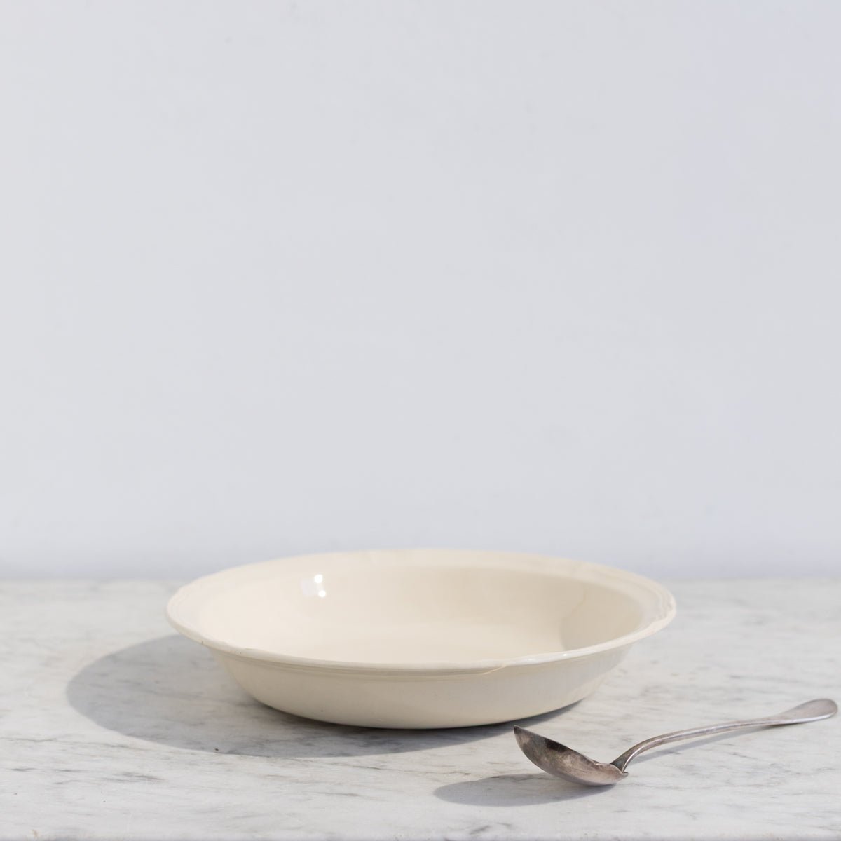 Silver Serving Spoon & Ironstone Serving Bowl | The Patrick Orbe Collection - elsie green - the french kitchen