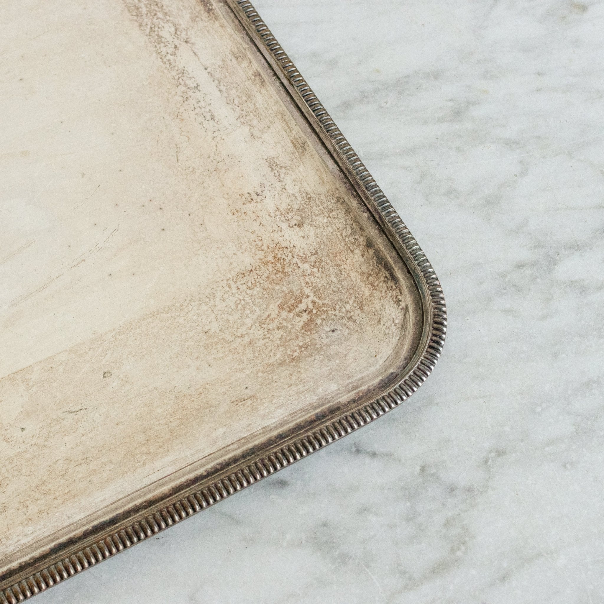 Silver Tray With Knurling - elsie green - The French Kitchen