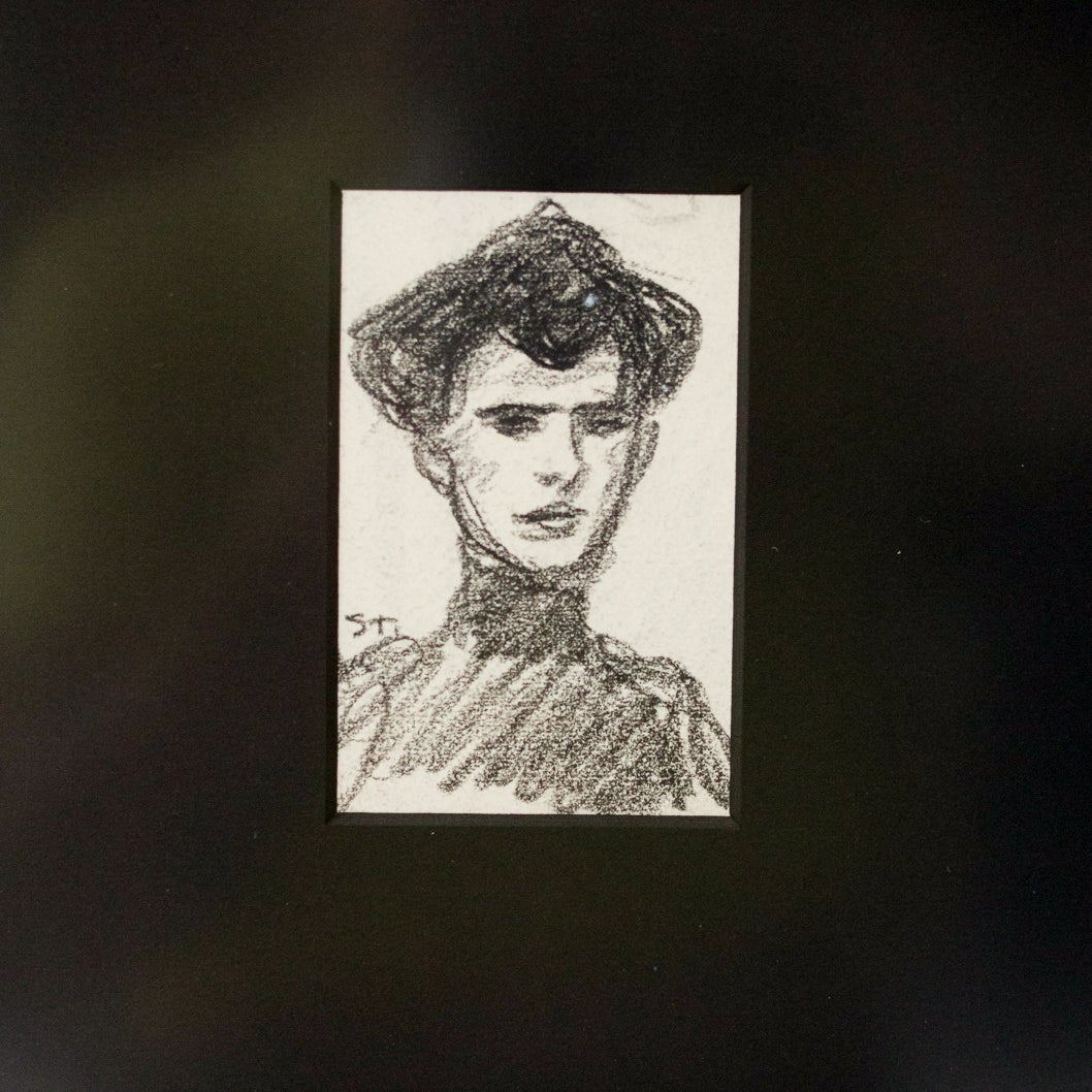 Sketch No. 4 Portrait Of Woman With High Collar | Theophile Steinlen - elsie green - Art