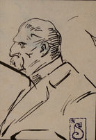 Sketch No. 5 Portrait Of Man With Mustache | Theophile Steinlen - elsie green - Art