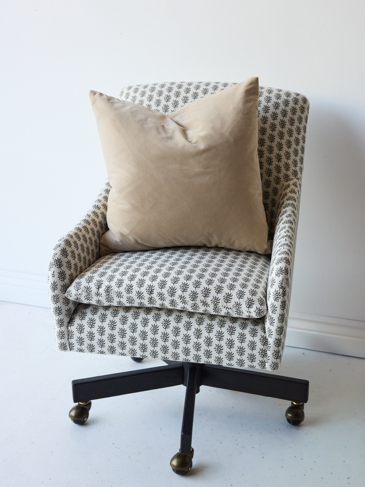 Slipcovered Swivel Desk Chair - elsie green - furniture
