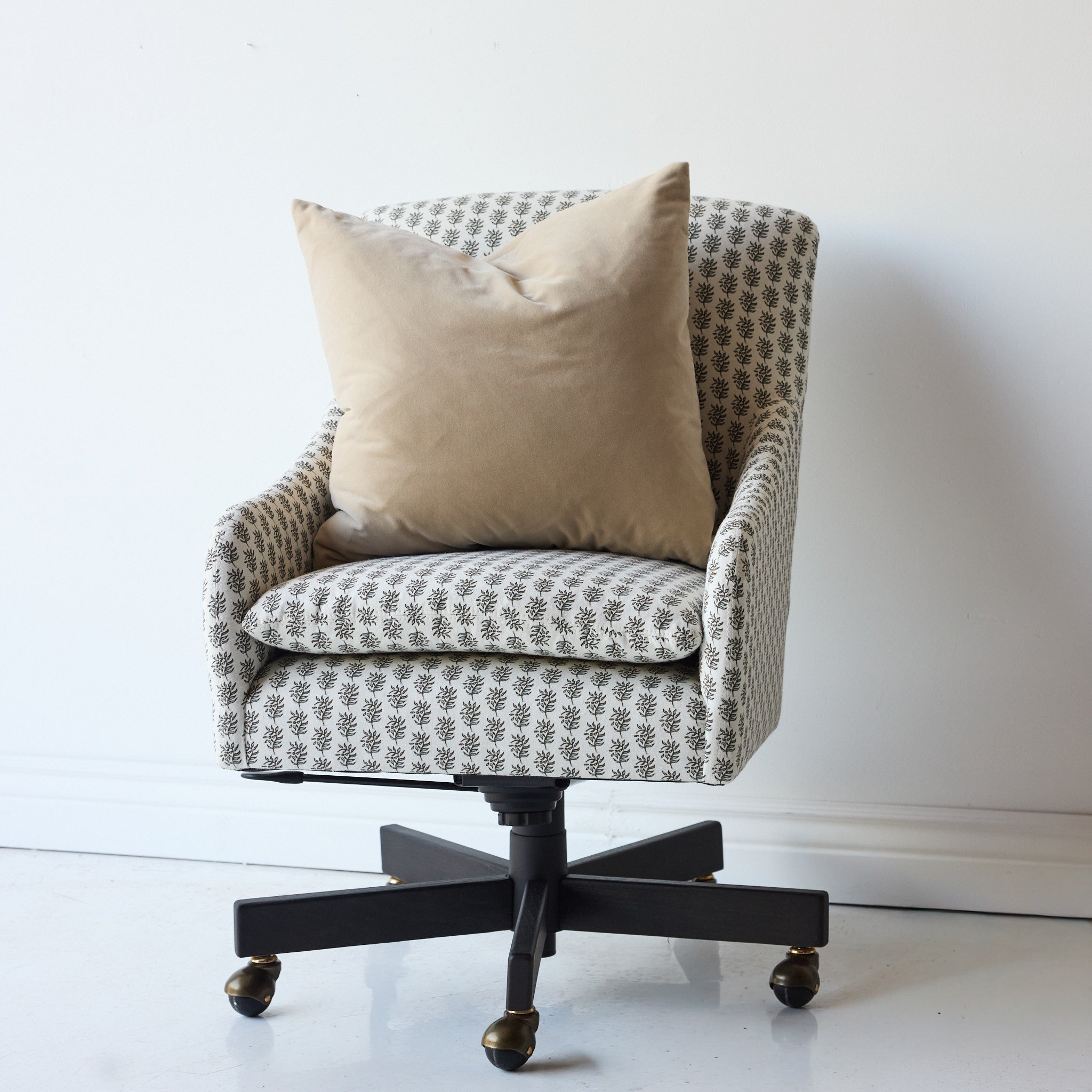 Slipcovered Swivel Desk Chair - elsie green - furniture
