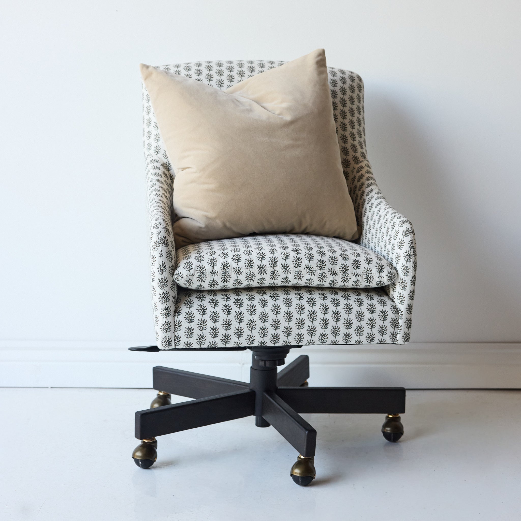 Slipcovered Swivel Desk Chair - elsie green - furniture