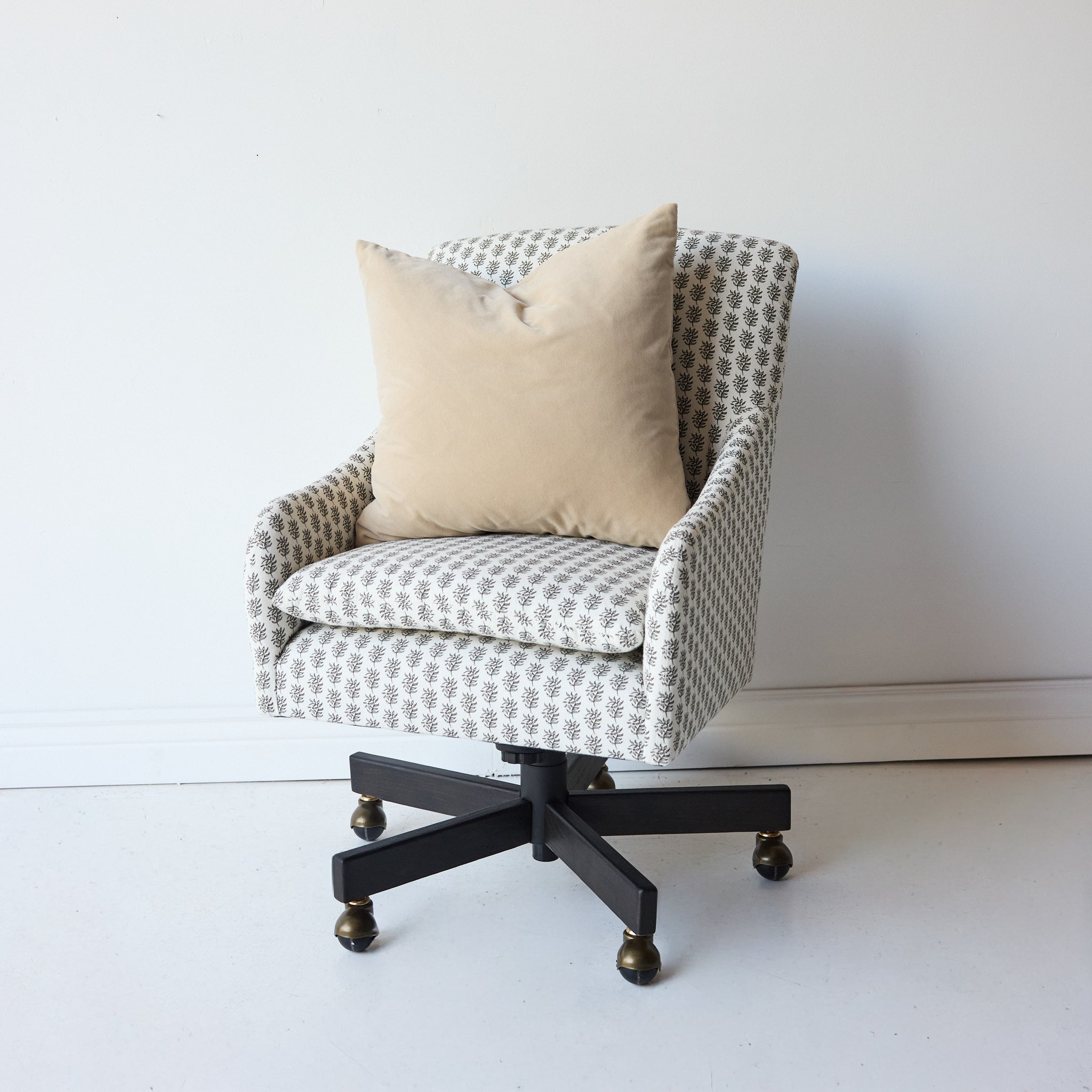 Slipcovered Swivel Desk Chair - elsie green - furniture