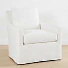 Square Arm Slipcovered Chair - elsie green - Furniture