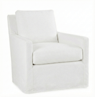 Square Arm Slipcovered Chair - elsie green - Furniture