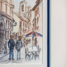 St. Jean Cafe Pen and Ink Drawing - elsie green - art