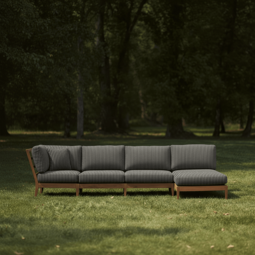 St. Tropez Outdoor Sectional Components with Cushions - elsie green - furniture