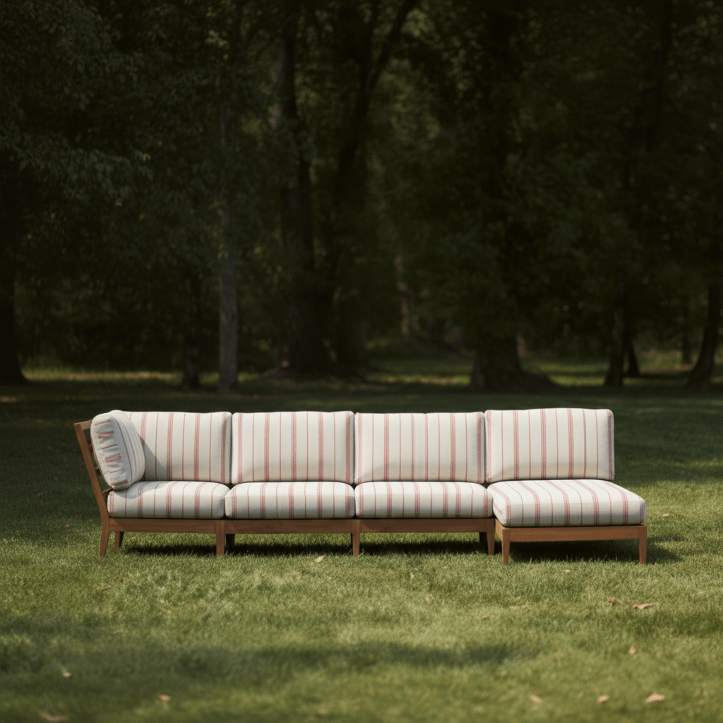 St. Tropez Outdoor Sectional Components with Cushions - elsie green - furniture