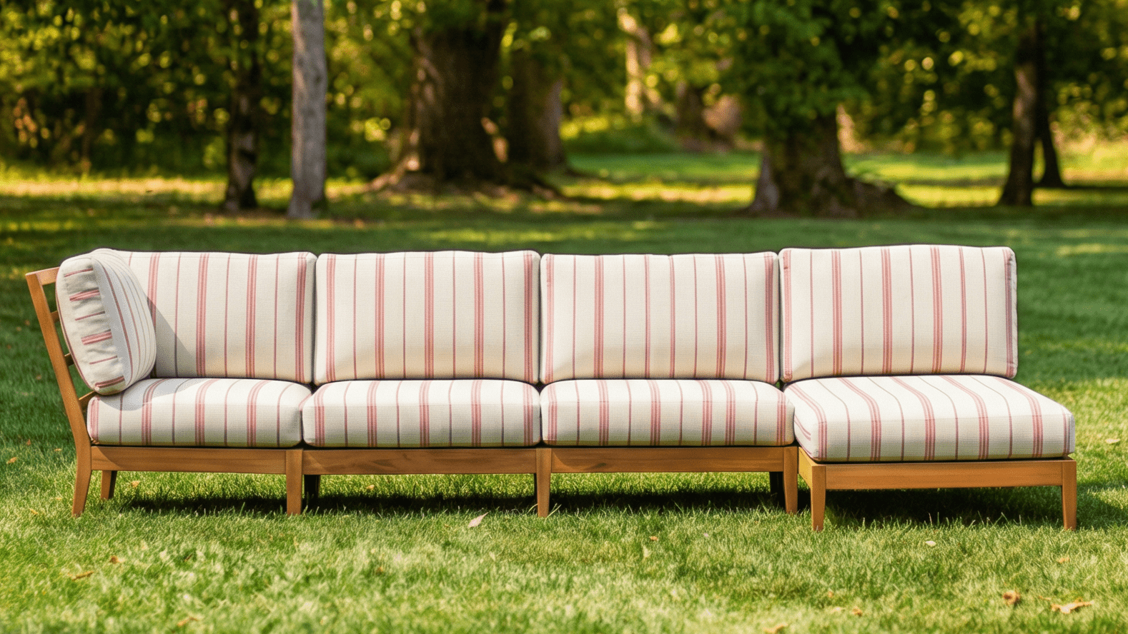 St. Tropez Outdoor Sectional Components with Cushions - elsie green - furniture