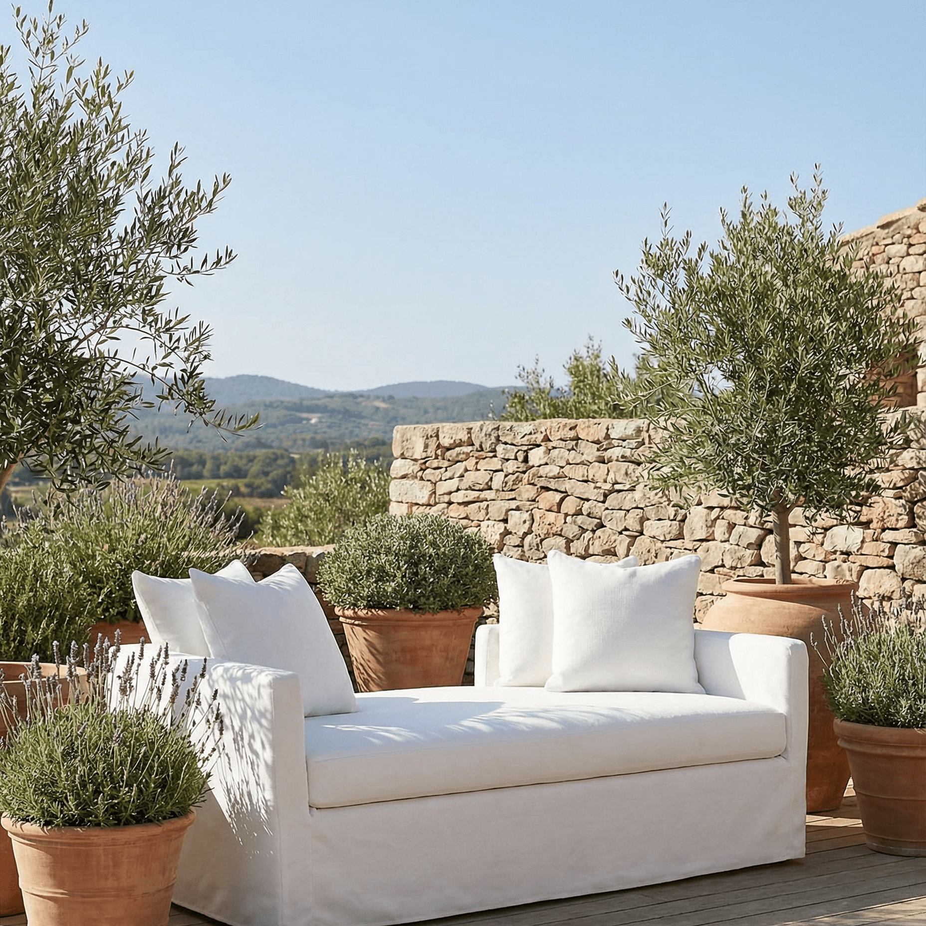 St. Tropez Outdoor Slipcovered Daybed - elsie green - 