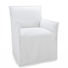 St. Tropez Outdoor Slipcovered Dining Arm Chair - elsie green - furniture