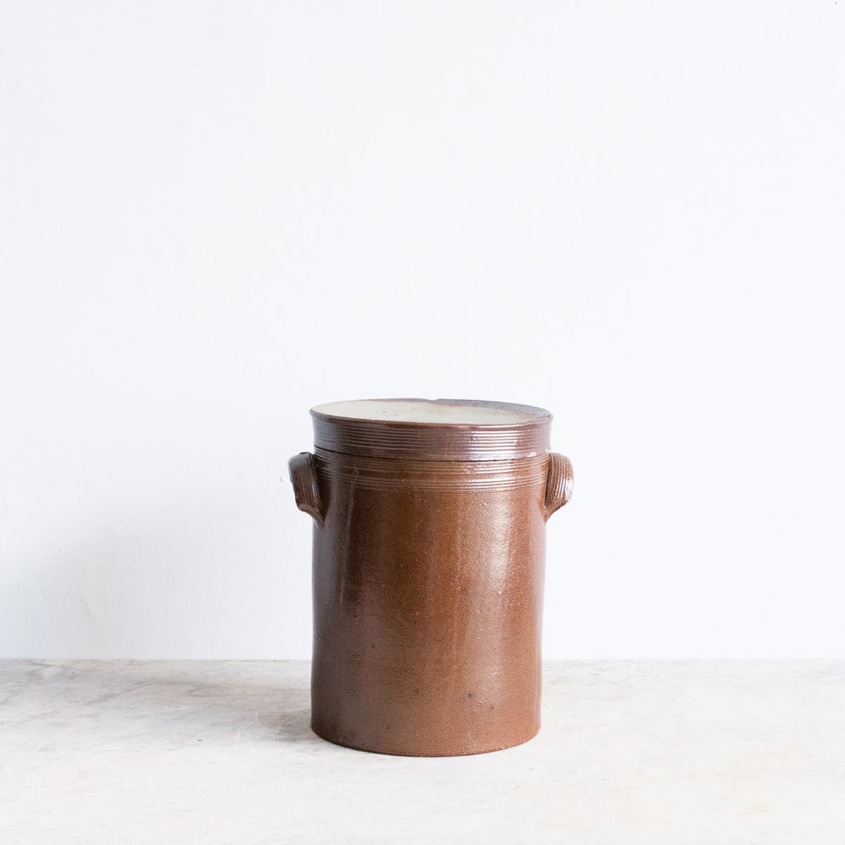 Stamped Stoneware Crock | Brown - elsie green - The French Kitchen