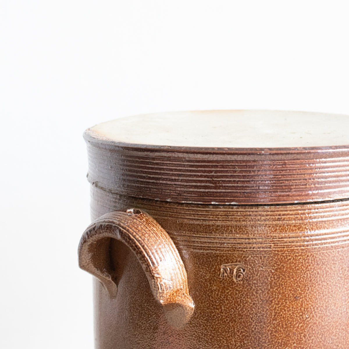 Stamped Stoneware Crock | Brown - elsie green - The French Kitchen