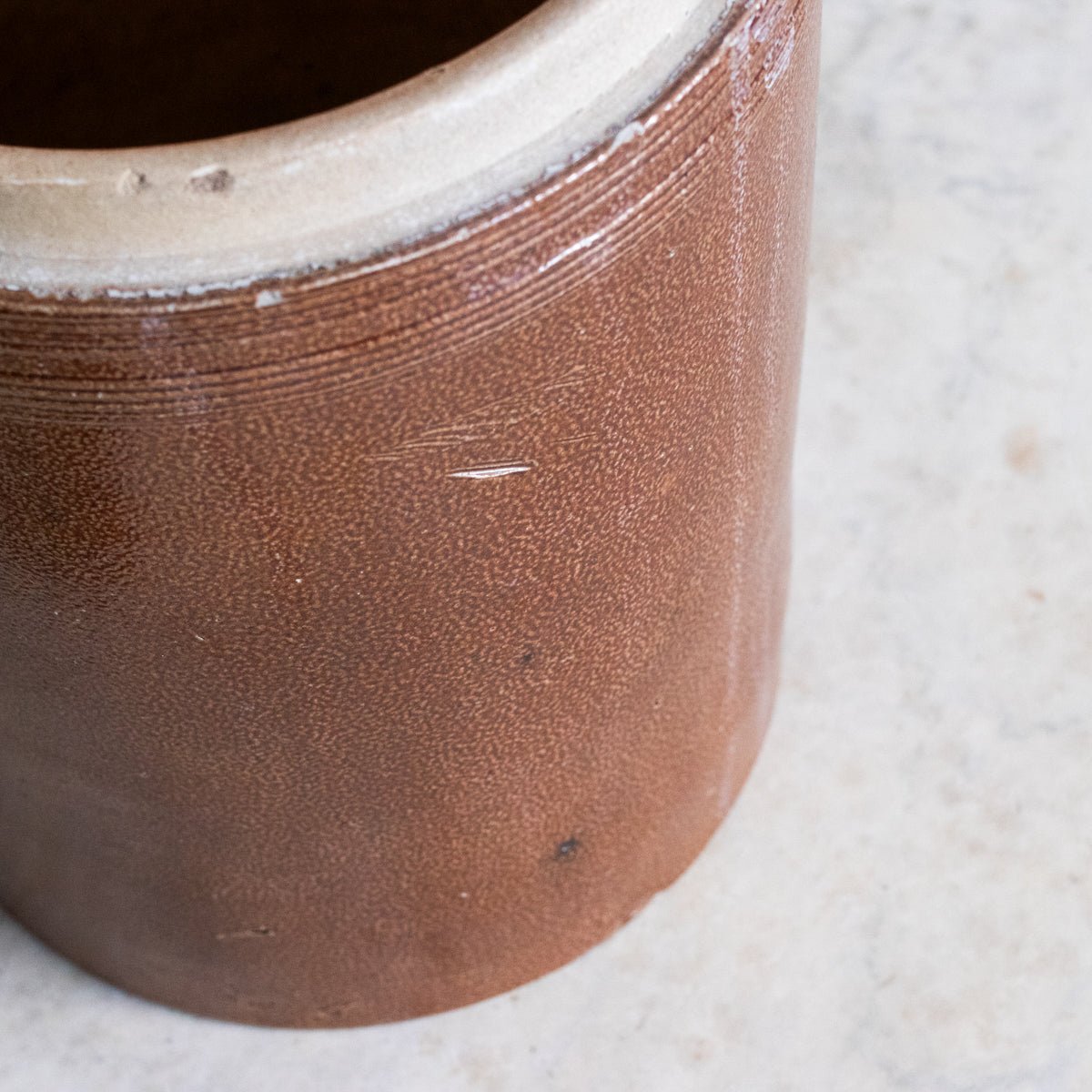 Stamped Stoneware Crock | Brown - elsie green - The French Kitchen