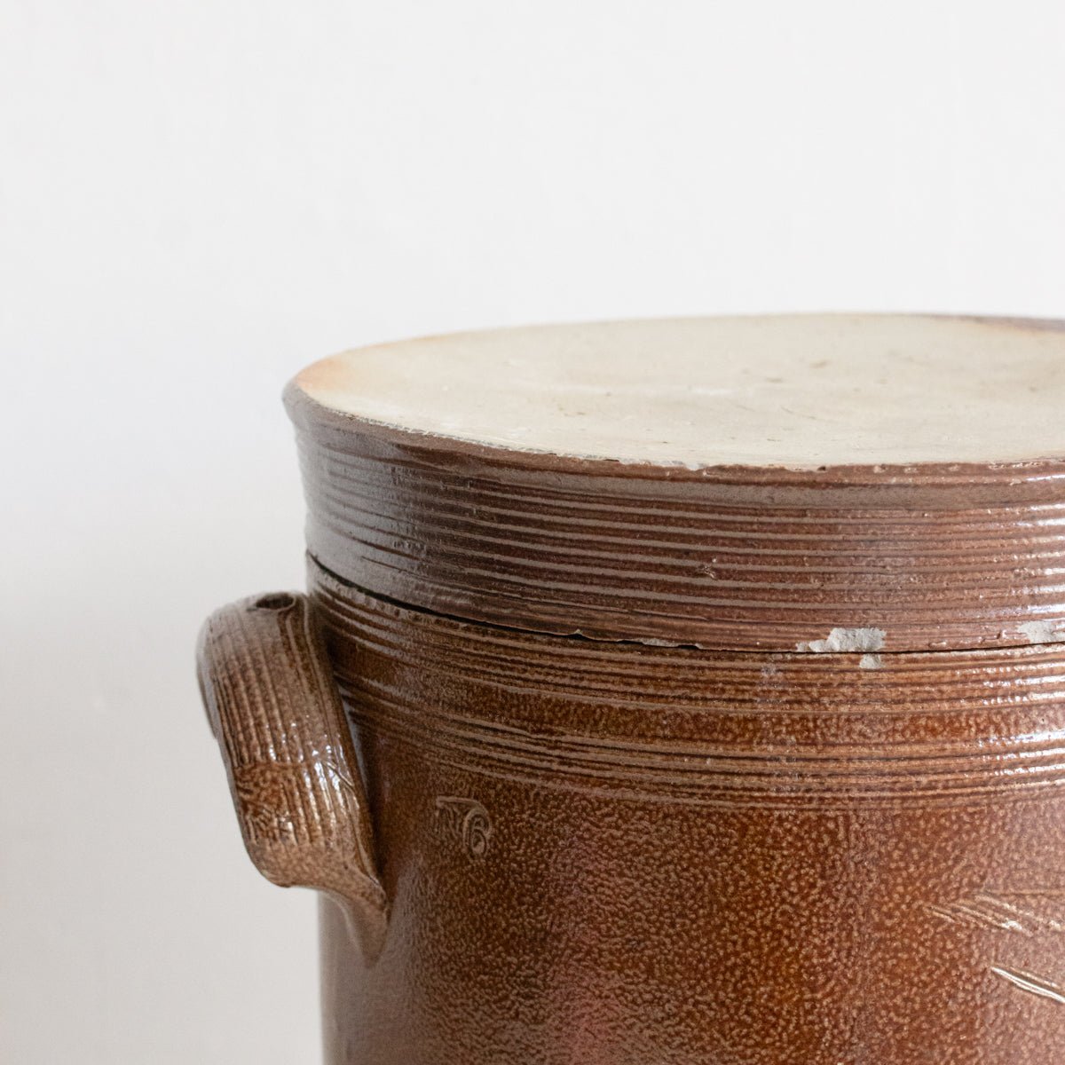 Stamped Stoneware Crock | Brown - elsie green - The French Kitchen