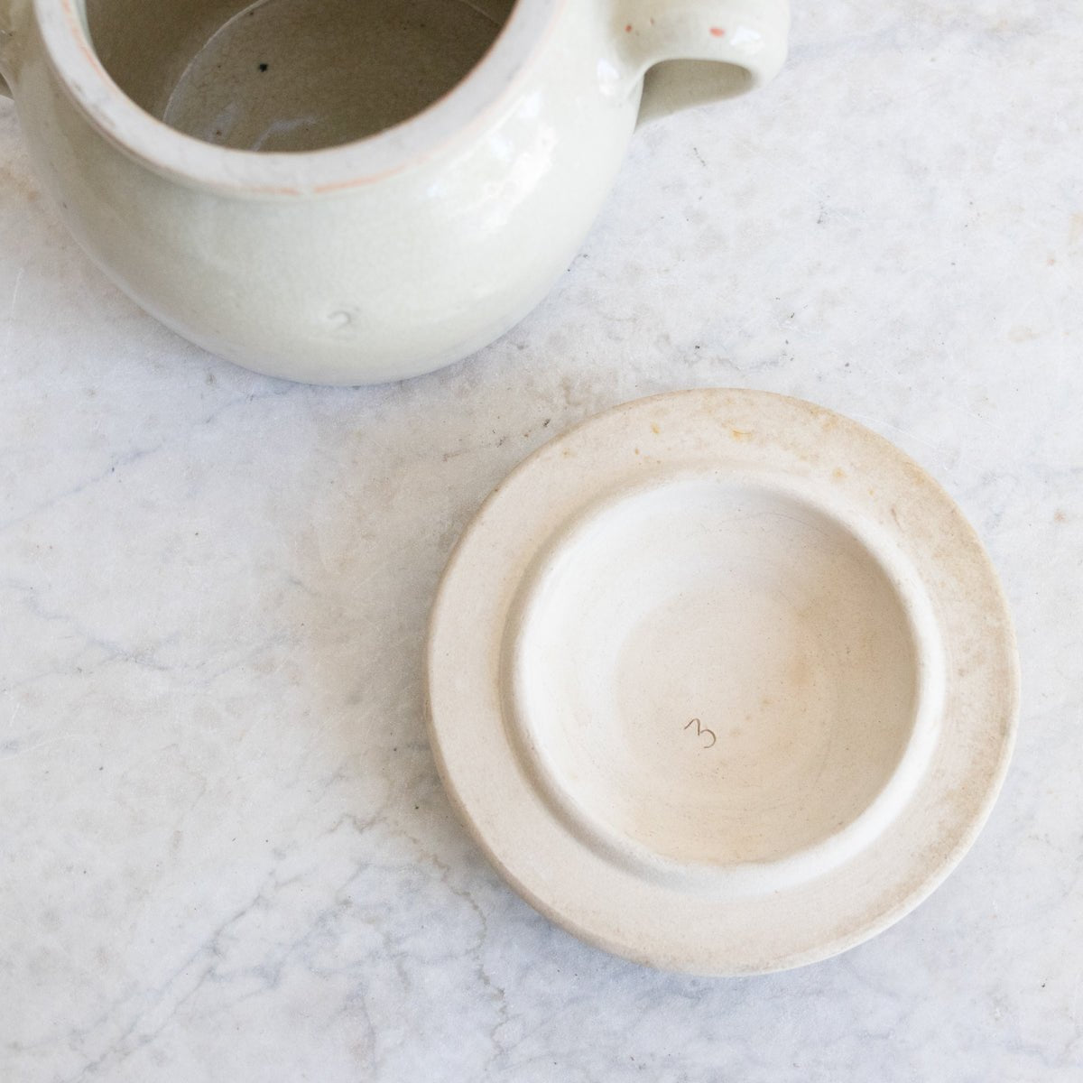 Stamped Stoneware Crock With Lid - elsie green - the french kitchen