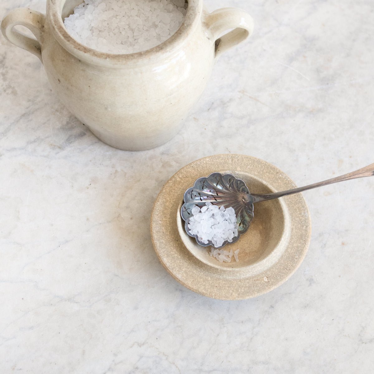 Stamped Stoneware Crock With Lid - elsie green - the french kitchen